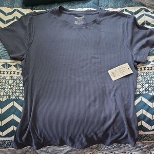 Nine West Blue Short Sleeve T-Shirt